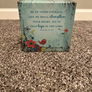 Psalms 31:24 canvas print, new without box